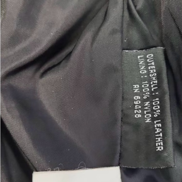 Wilson Black Leather Motorcycle Jacket with Asymmetrical Zipper - Picture 3 of 10